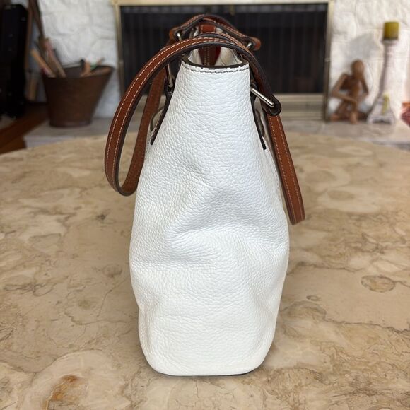 Dooney & Bourke Lexington WhitePebble Grain Leather Shoulder Tote Bag - Picture 5 of 16